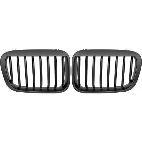 DESIGNGRILL SET SCHWARZ-MATT (1214640), BMW E46 98-01 LIMOUSINE/TOURING